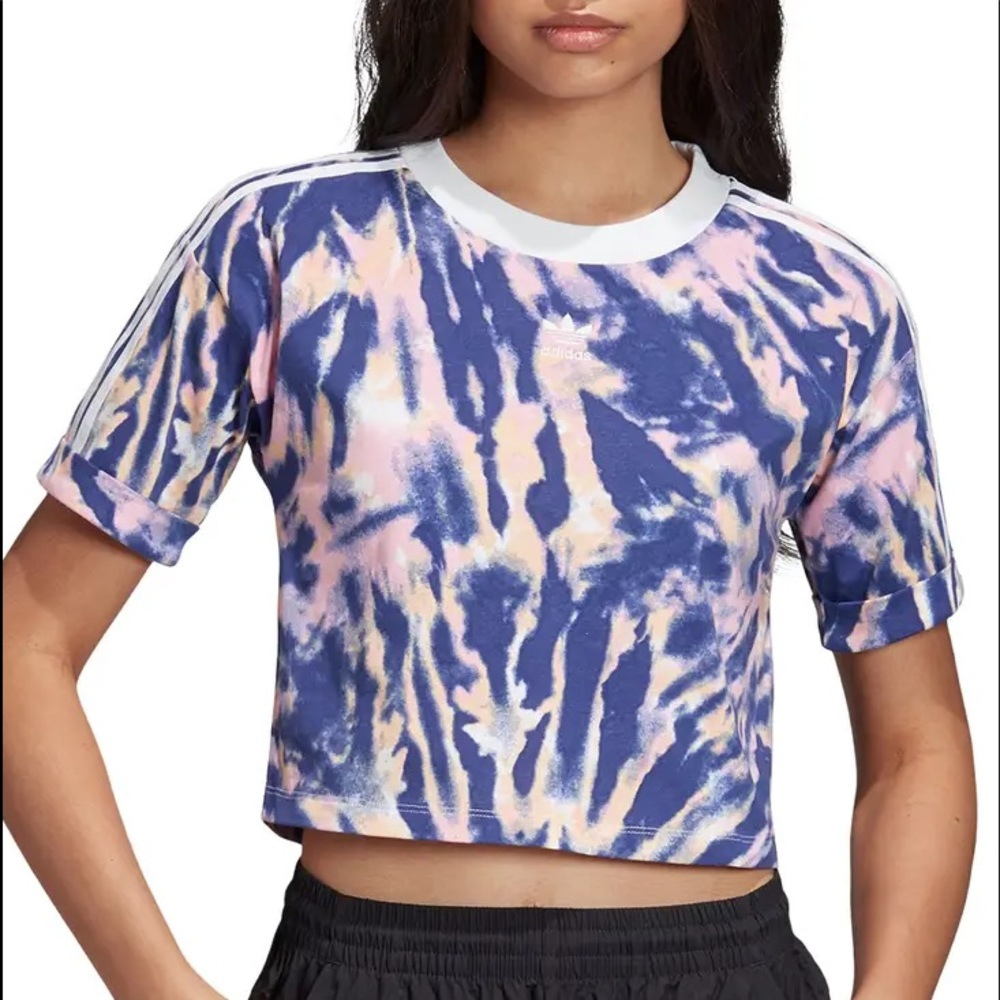 ADIDAS tye dye crop top
